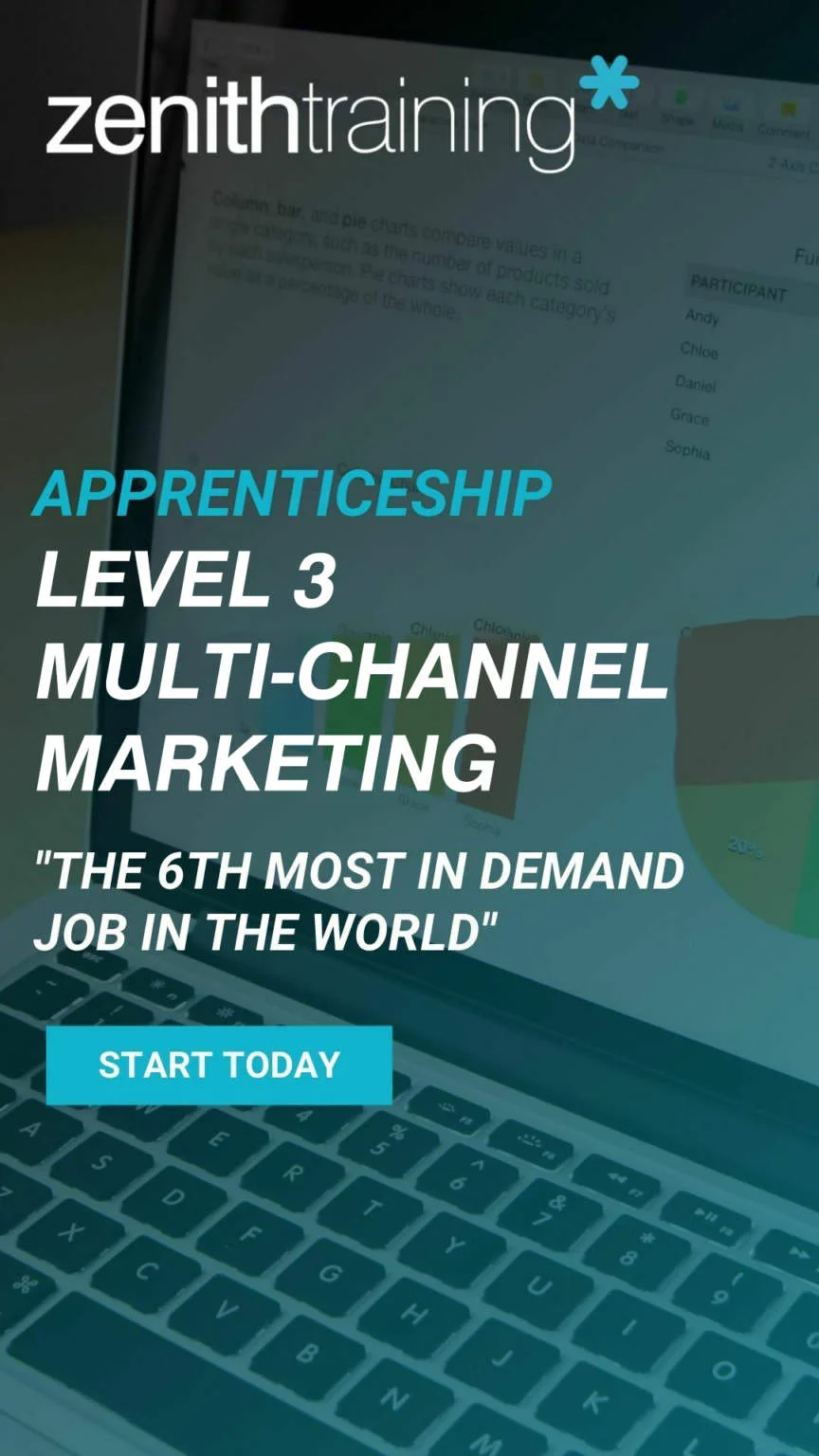 Multi-channel marketing apprenticeship advert - click it for more info